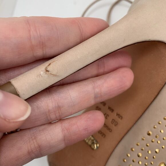 Schutz Size 8 Heels Strappy Gladiator Leather Cage Open Toe Ankle Strap Back Zip - Picture 9 of 13